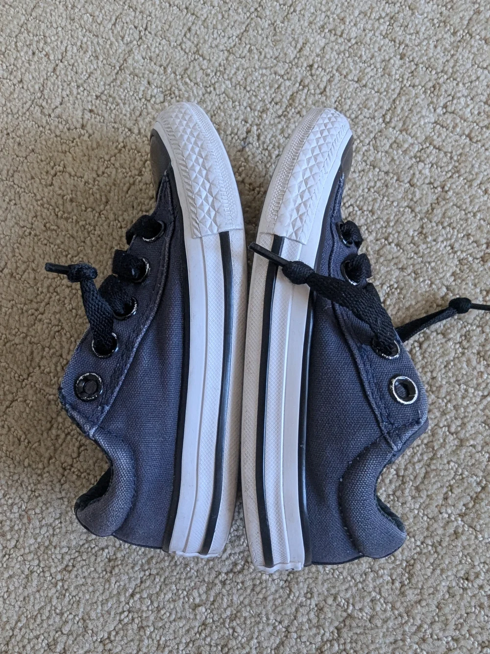 Converse Kids Slip On Chucks Shoes Navy Black CT Street Slip 632522F Toddler 11